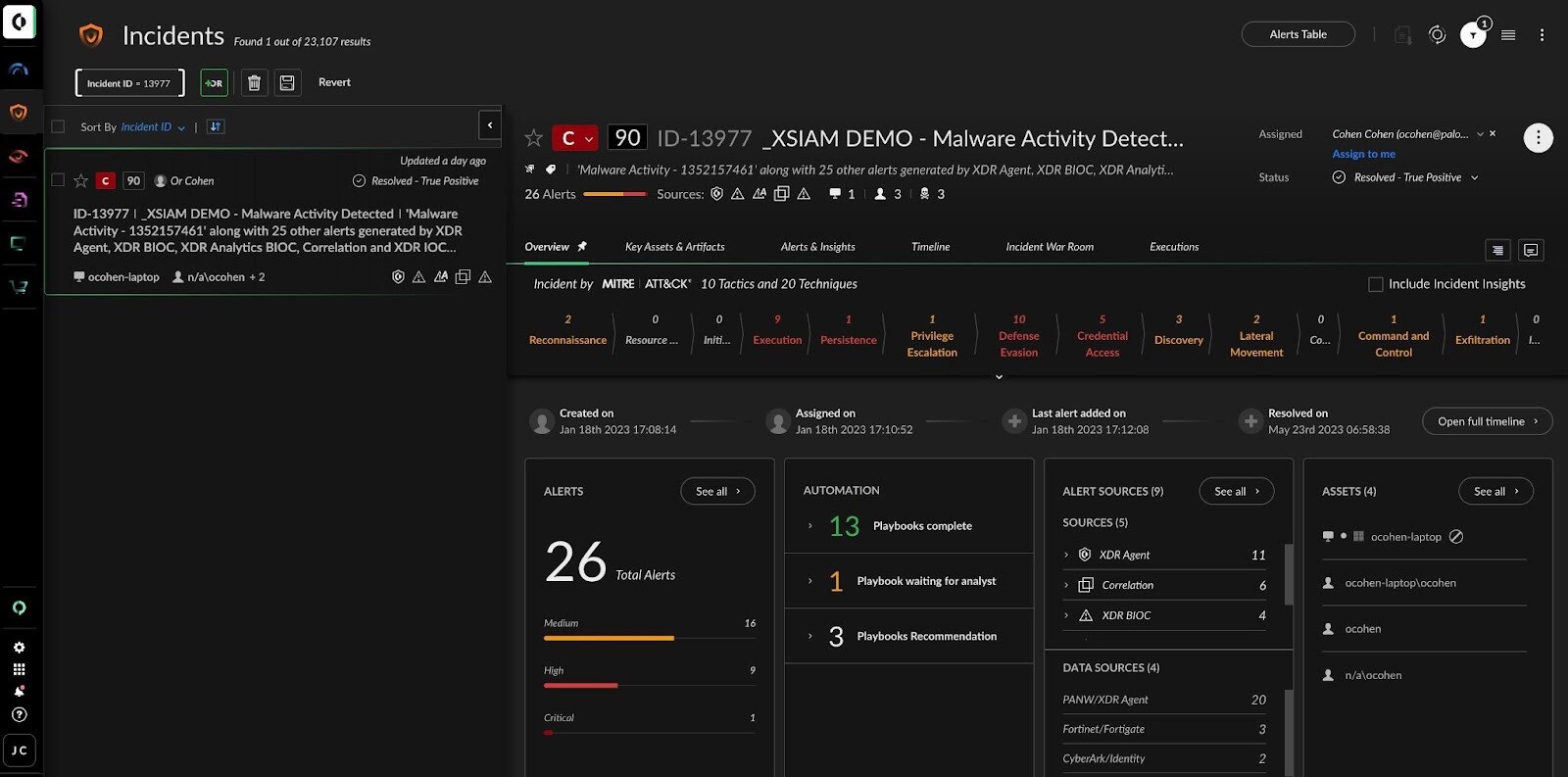 Analyst Incident View